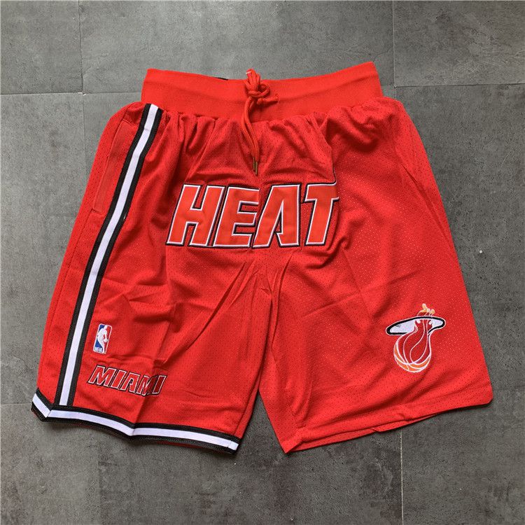 Men NBA 2021 Miami Heat Red Shorts 1